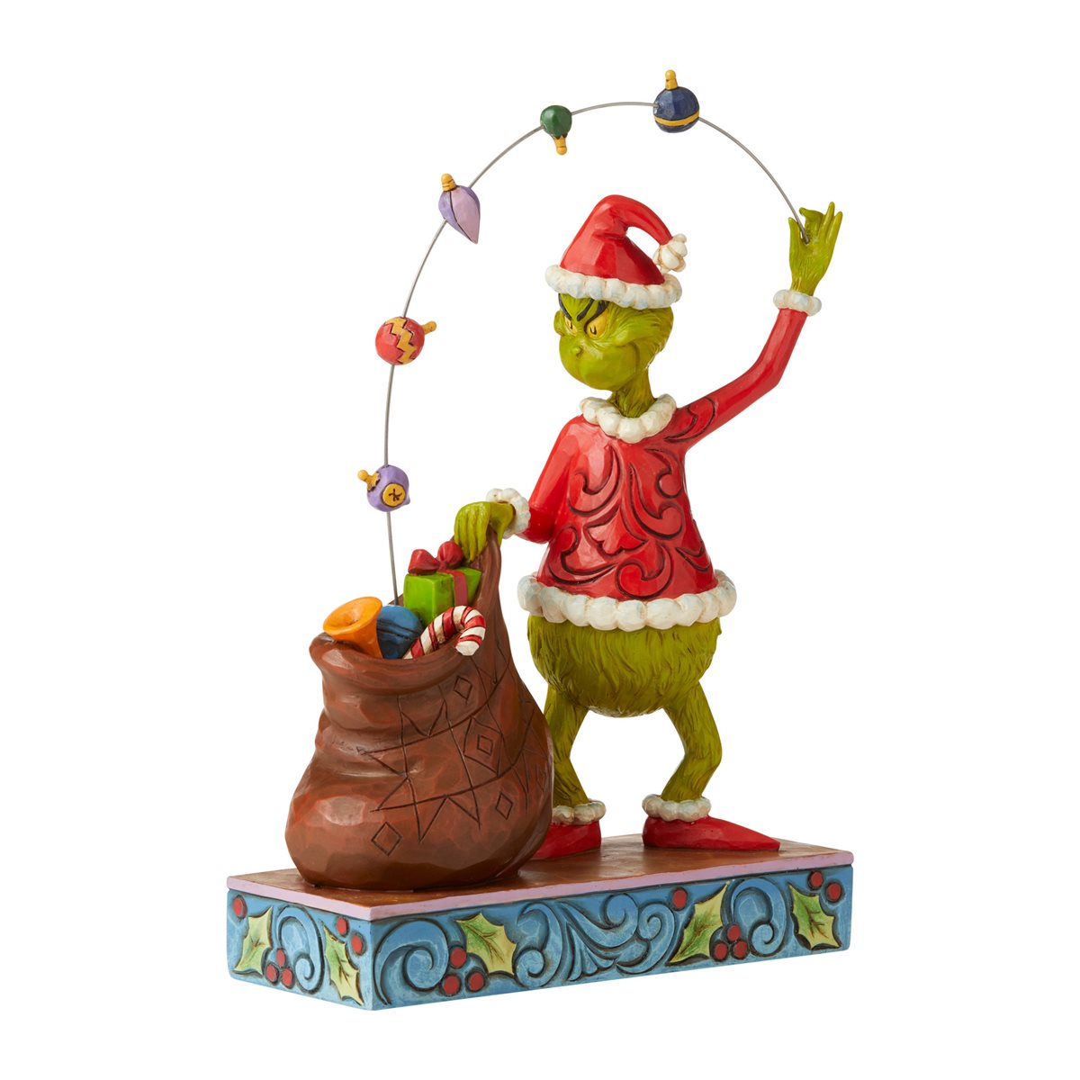 Dr. Seuss The Grinch Juggling Into Bag Statue by Jim Shore
