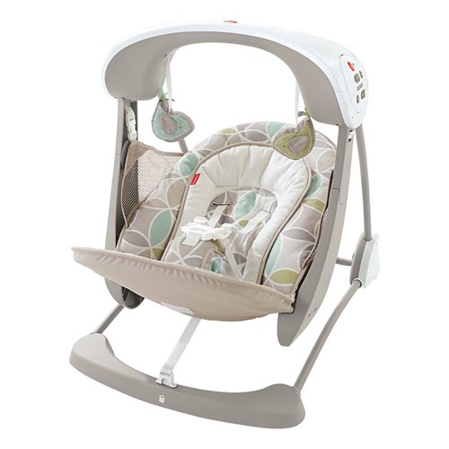 Fisher-Price Mocha Swirl Deluxe Take-Along Swing and Seat