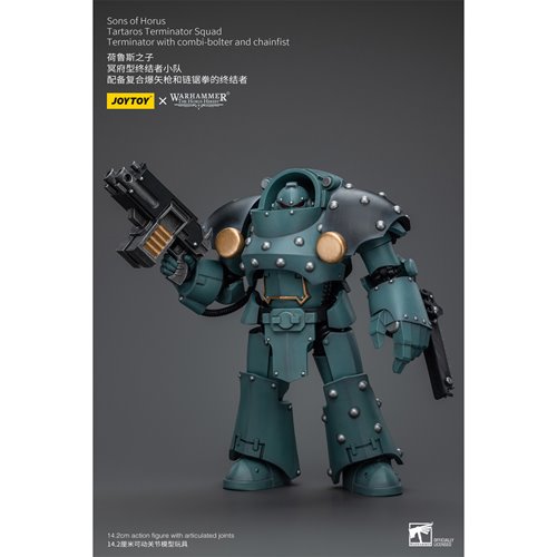 Joy Toy Warhammer 40,000 Sons of Horus Tartaros Terminator with Combi-bolter and Chainfist 1:18 Scal