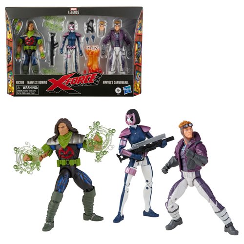 X-Force Marvel Legends Rictor, Domino, and Cannonball 6-Inch Action Figures 3-Pack