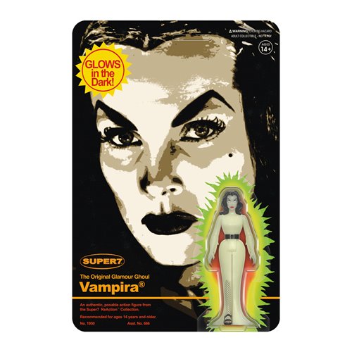 Vampira (Monster Glow) Glow-in-the-Dark 3 3/4-Inch ReAction Figure