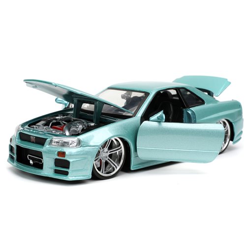 Fast and Furious Brian's Nissan Skyline GT-R R34 1:24 Scale Die-Cast Metal Vehicle