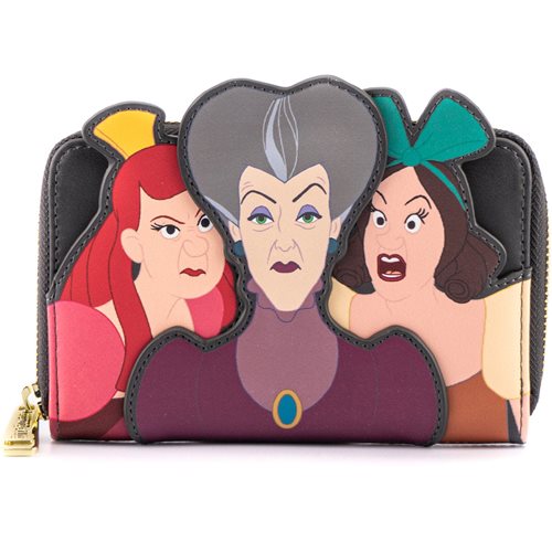 Disney Villains Lady Tremaine, Anastasia, and Drizella Zip-Around Wallet