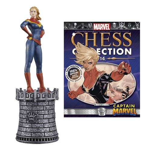 Marvel Captain Marvel White Queen Chess Piece with Magazine