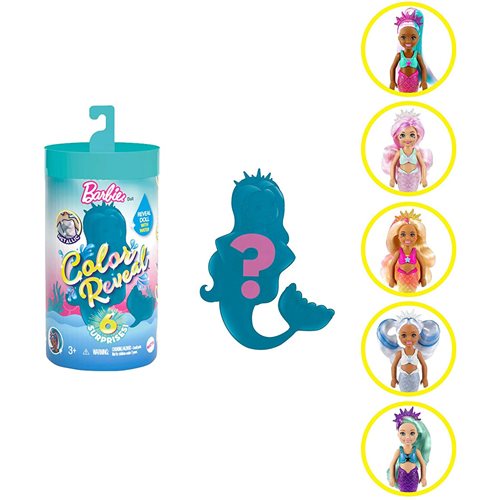 Barbie Chelsea Color Reveal Mermaid Doll Random 3-Pack