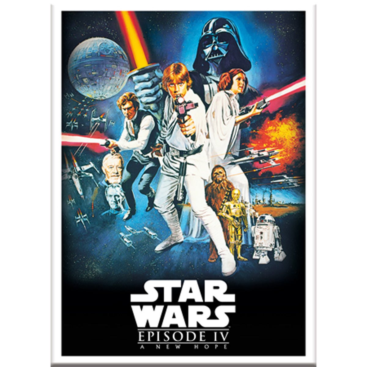 Star A New Hope Movie Poster Flat Magnet