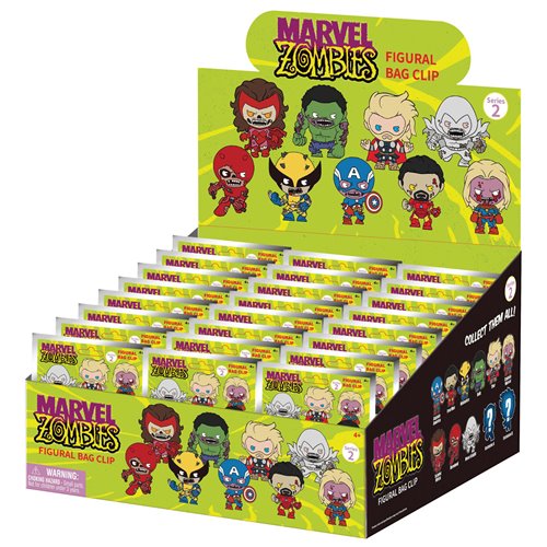 Marvel Zombies Series 2 3D Foam Bag Clip Random 6-Pack