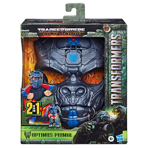 Transformers Rise of the Beasts 2-In-1 Mask Optimus Primal Mask to Figure