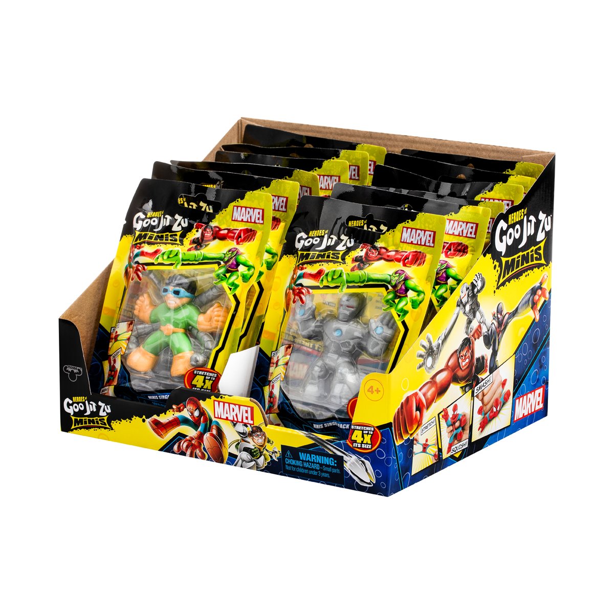 Heroes Of Goo Jit Zu Marvel Minis S4 - Confezione Da 8 Figure Elastiche: Capitan America, Hulk, Spider-Man, Venom E Altri! - 2