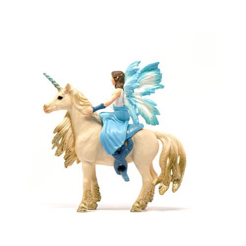 Bayala Eyela Riding on Golden Unicorn Collectible Figure