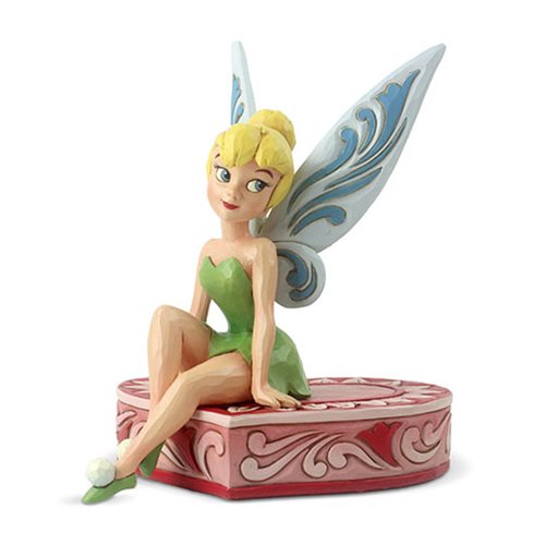 Disney Traditions Tinker Bell Sitting on Heart Love Seat by Jim Shore Statue