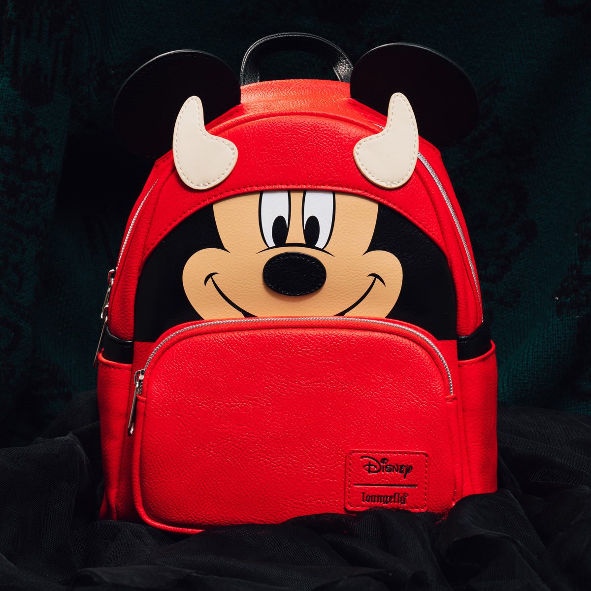 Disney Mickey Mouse Logo Stars 10 Harness Backpack - Red
