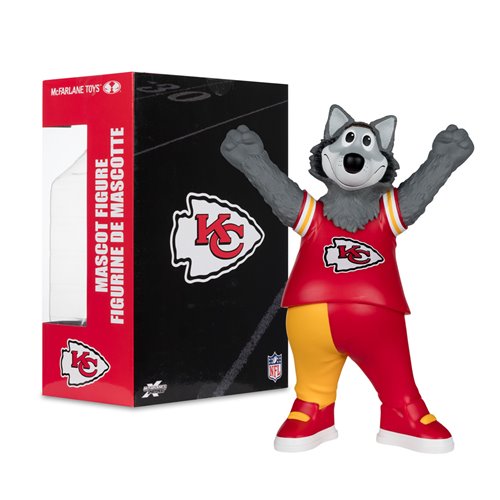 NFL SportsPicks Kansas City Chiefs K. C. Wolf Mascot 8-Inch Posed Figure