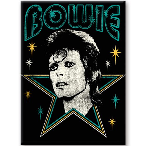 David Bowie Star Flat Magnet