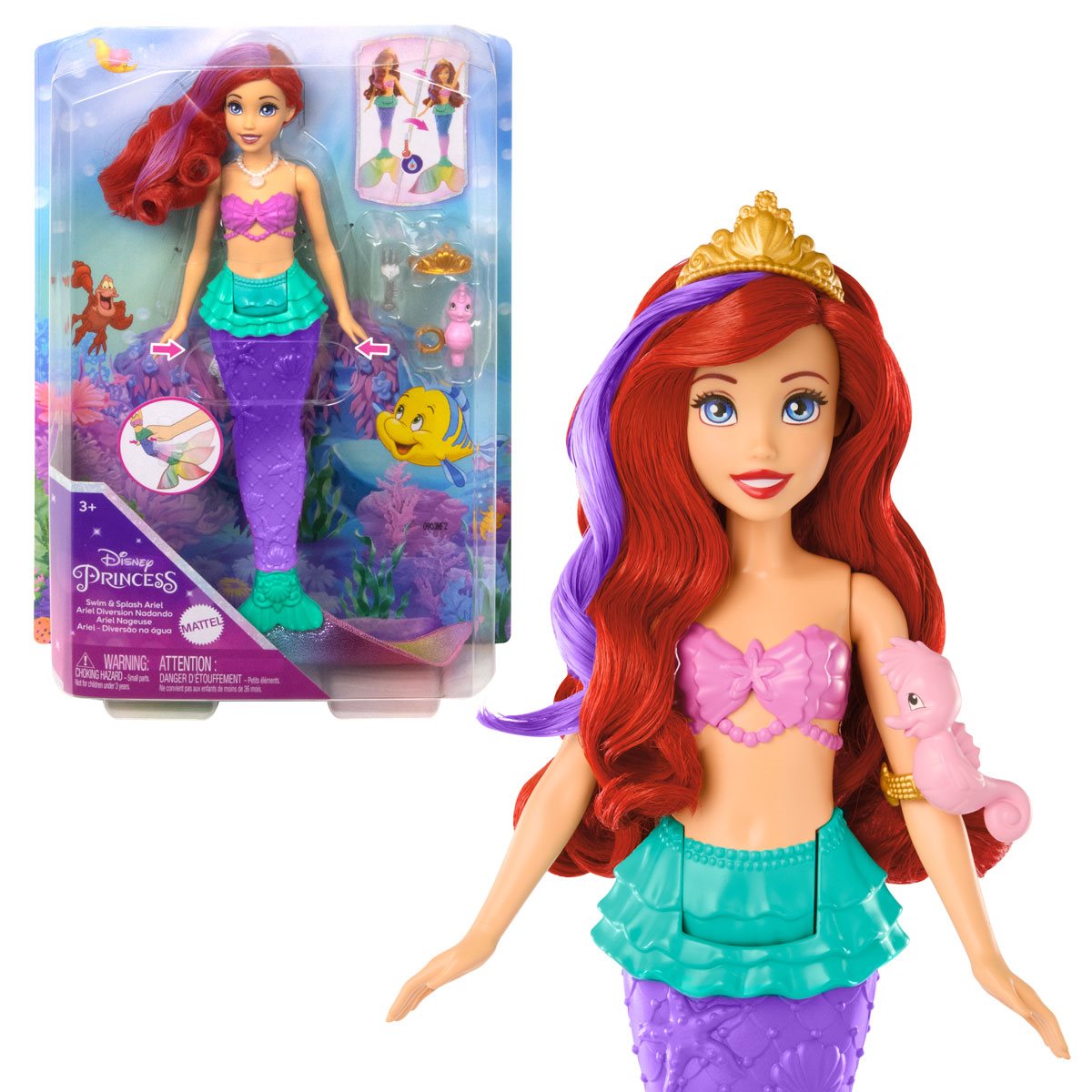 abdomen Rizo Arne Disney The Little Mermaid Ariel Color Change Swimming Doll