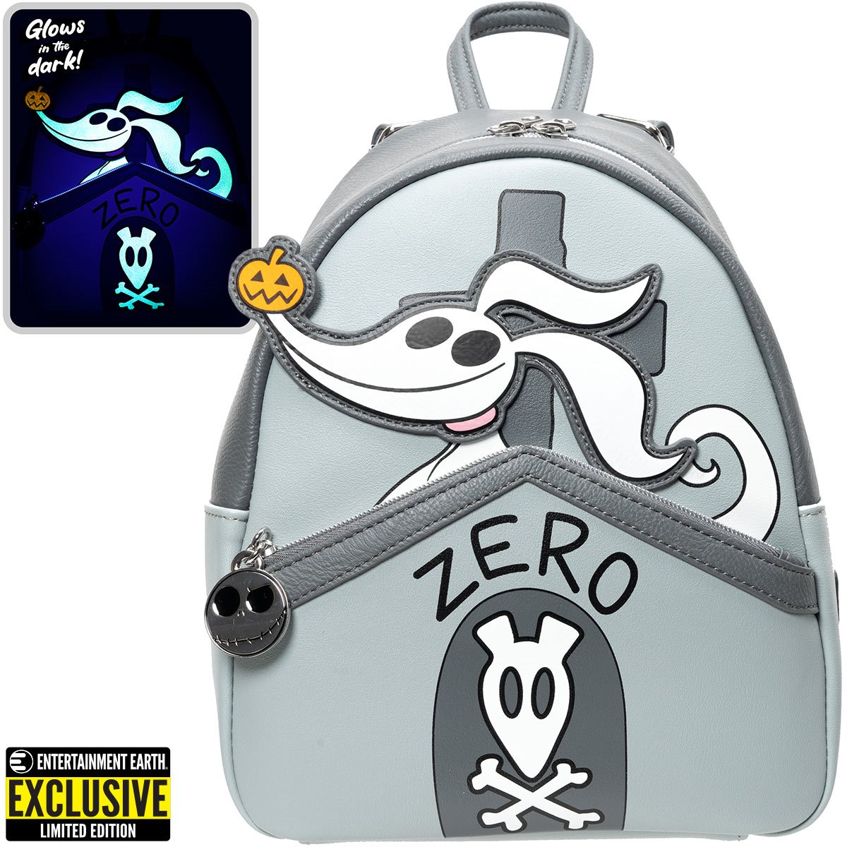 Loungefly Disney The Nightmare Before Christmas Figural Zero Glow-in-the- Dark Mini Backpack - BoxLunch Exclusive
