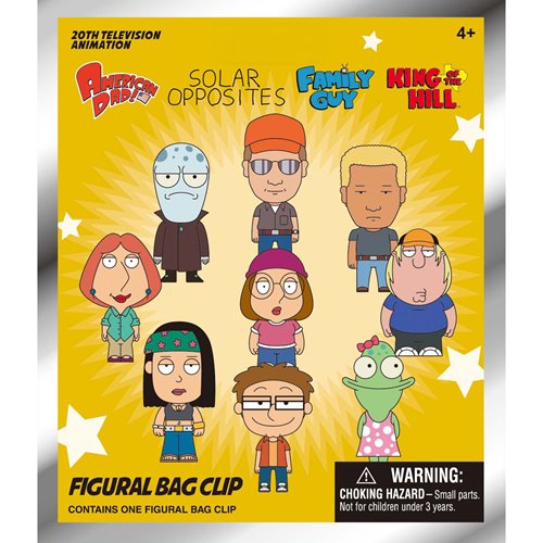 FX Animation Series 2 3D Foam Bag Clip Random 6-Pack