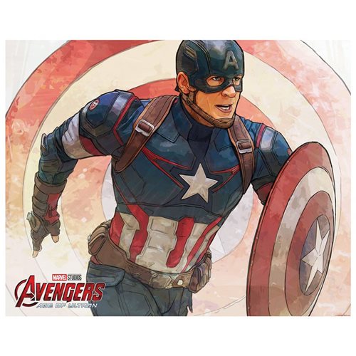 Avengers Age Ultron Captain America Walk It Off by Brent Woodside Lithograph Art Print