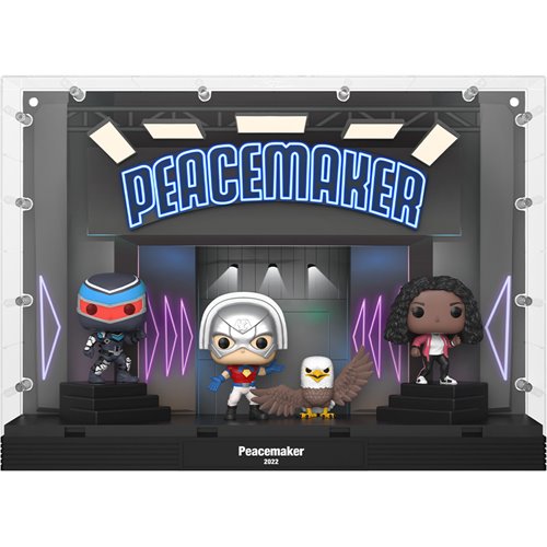 Peacemaker Introduction Vigilante Peacemaker Eagly Leota Deluxe Funko Pop! Vinyl Moment #01