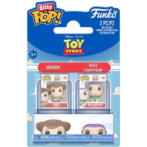 Toy Story Woody and Buzz Lightyear Funko Bitty Pop! Mini-Figure 2-Pack