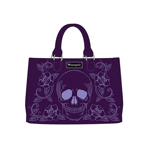 Skull and Roses Purple Purse - Entertainment Earth