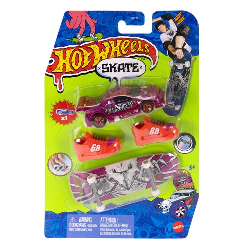 Hot Wheels Skate Collector Fingerboard and Vehicle Pack 2024 Mix 4 Random Set of 2