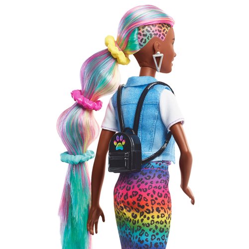 Barbie Leopard Rainbow Color Change Hair Doll