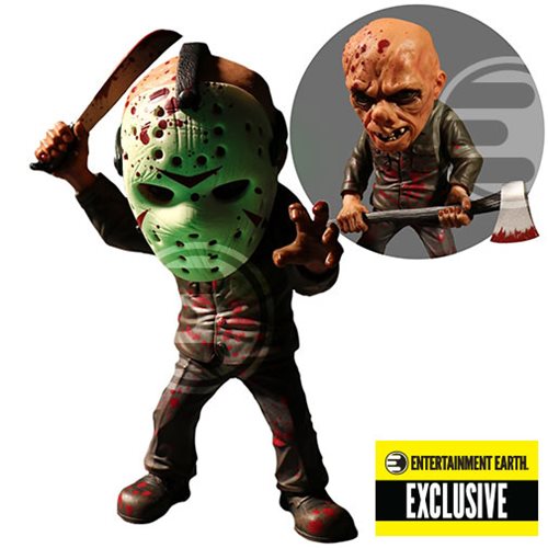 Friday the 13th Bloody Jason Voorhees Glow-in-the-Dark Mask Stylized Action Figure - Entertainment Earth Exclusive