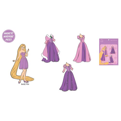 Tangled Rapunzel Paper Doll Magnetic Pin Set