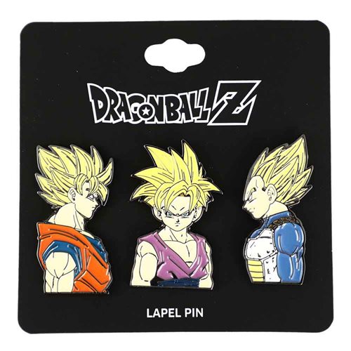 Dragon Ball Z Goku Gohan and Vegeta Pin 3-Pack