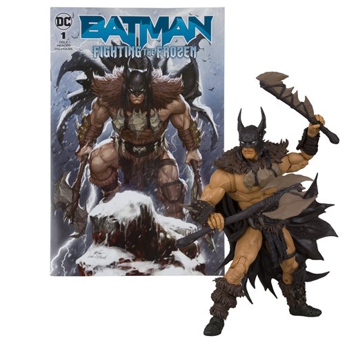 Batman Fighting the Frozen Page Punchers Wave 4 7-Inch Scale Action Figure with Comic Book Case of 6