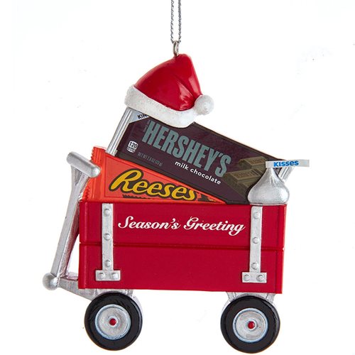 Hershey Season's Greeting Chocolate Wagon 4-Inch Resin Ornament
