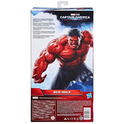 Captain America Brave New World, Titan Hero Series 12-Inch Deluxe Red Hulk Action Figure
