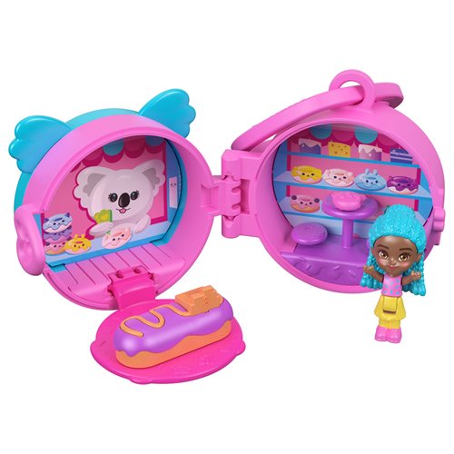 Polly Pocket Impulse Micro Doll Mini-Figure Key Chain Case of 4