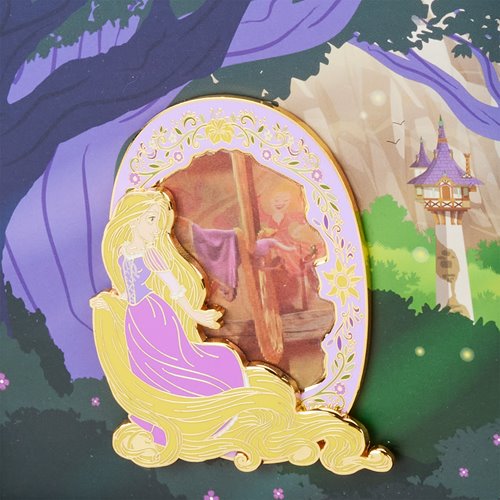 Tangled Princess Rapunzel Lenticular 3-Inch Collector Box Pin