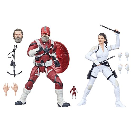 Black Widow Marvel Legends 6-Inch Red Guardian and Melina Vostkoff Action Figures, Not Mint