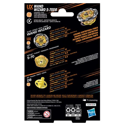 Beyblade X Wand Wizard 5-70DB UX Starter Pack Set