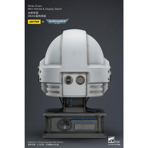 Joy Toy Warhammer 40,000 White Scars MKX 1:1 Scale Roleplay Helmet Prop Replica with Stand