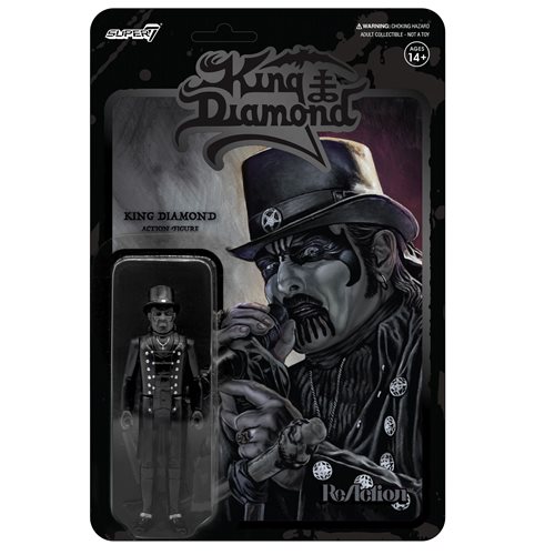 King Diamond Black Metal Modern Top Hat 3 3/4-Inch ReAction Figure
