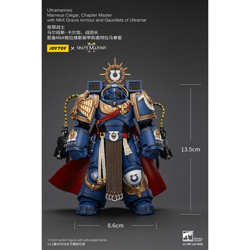 Joy Toy Warhammer Space Marine Ultramarines Marneus Calgar Chapter Master Version 2 1:18 Scale Actio