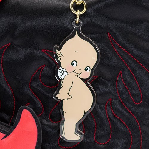 Kewpie Devil Puffy Tote Bag with Angel Acrylic Charm