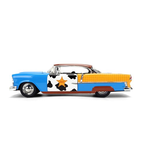 Hollywood Rides Toy Story 1955 Chevrolet Bel Air 1:24 Scale Die-Cast Metal Vehicle with Woody Figure