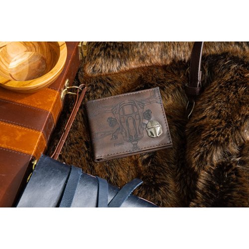 Star Wars: The Mandalorian Etched Print PU Bi-Fold Wallet - Entertainment Earth Exclusive