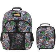 Hot Wheels Monster Trucks All Over Print Youth Backpack Set