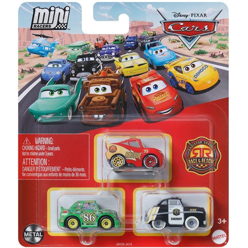 Cars Mini Racers 3-Pack 2025 Mix 3 Case of 6