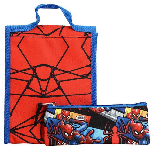 Marvel Spider-Man Comic Book Youth Backpack 6-Piece Set