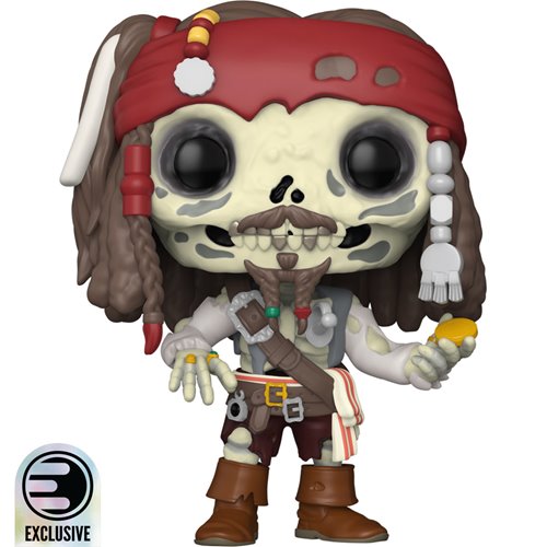 Pirates of the Caribbean Jack Sparrow Skeleton Funko Pop! Vinyl Figure #1724 - Entertainment Earth Exclusive