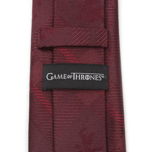 Game of Thrones Lannister Lion Red Plaid Silk Men's Tie
