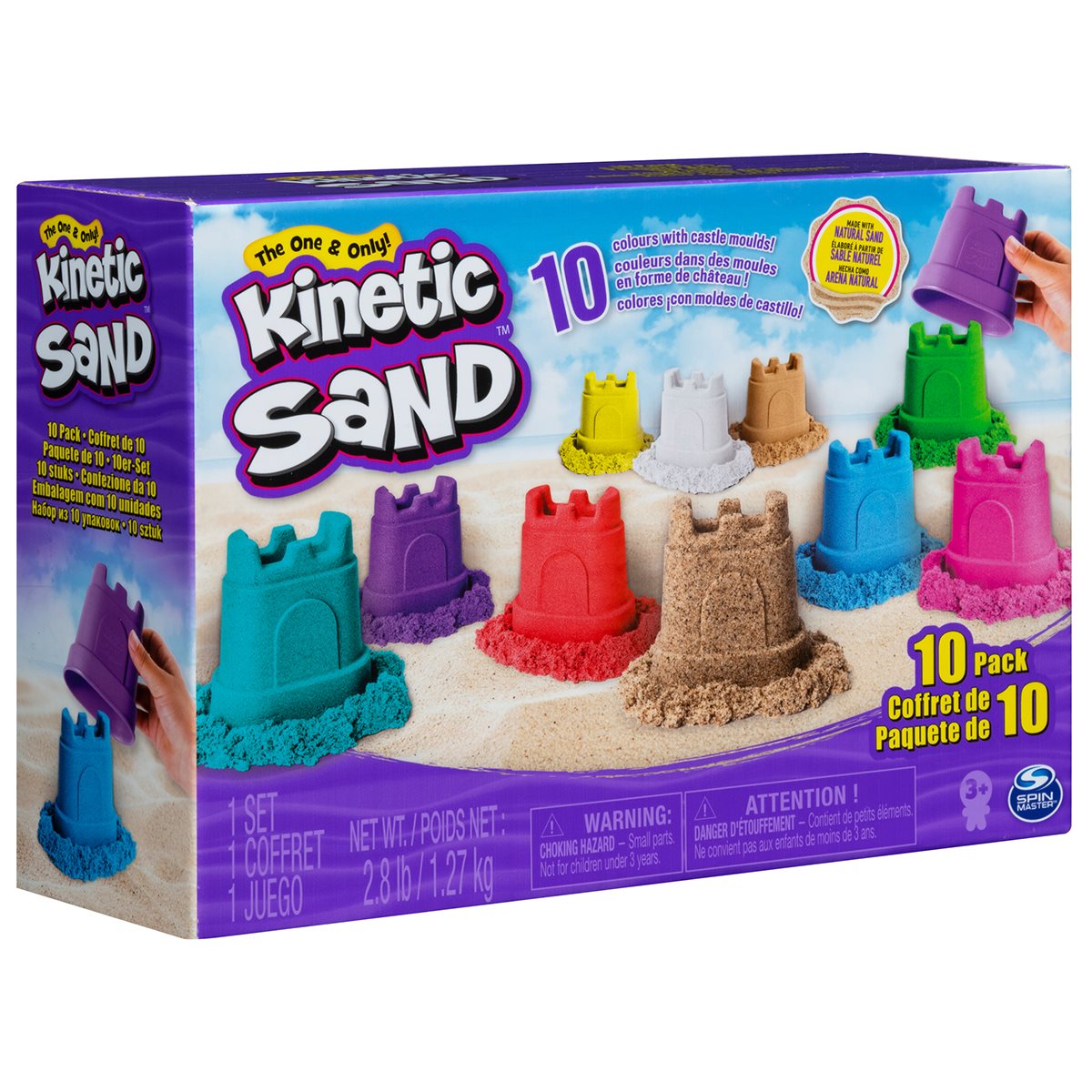 Mixed Colors Rainbow Castle Set of 4 Containers Kinetic Sand 
