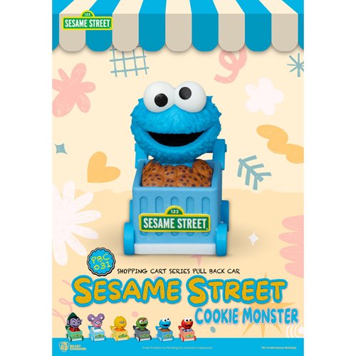 Sesame Street Shopping Cart Pull Back Car Series PBC-031 Vehicle Blind Box Case of 6
